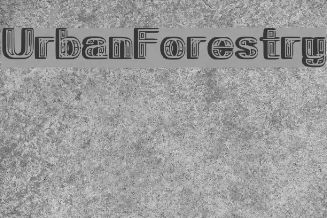 UrbanForestry Font examples