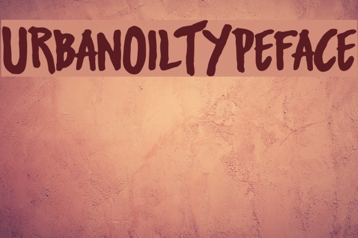 UrbanOilTypeface Font examples