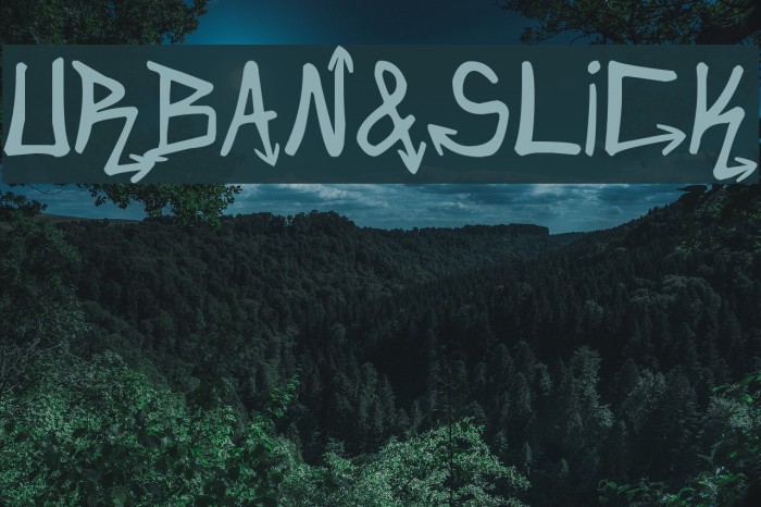 Urban&Slick Font examples