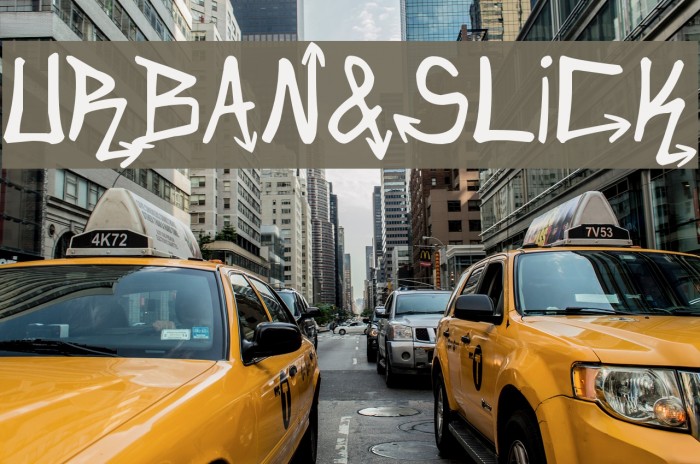 Urban&Slick Font examples