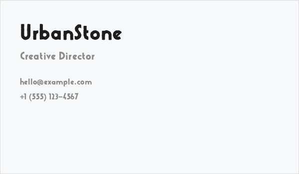 UrbanStone Business Card