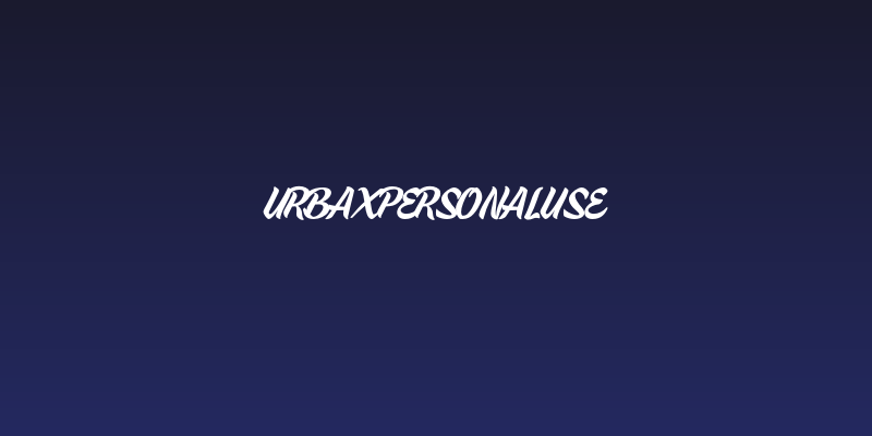 UrbaxPersonalUse Social Header