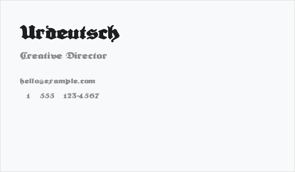 Urdeutsch Business Card