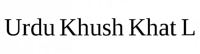 Urdu Khush Khat L  Frei Schriftart Herunterladen