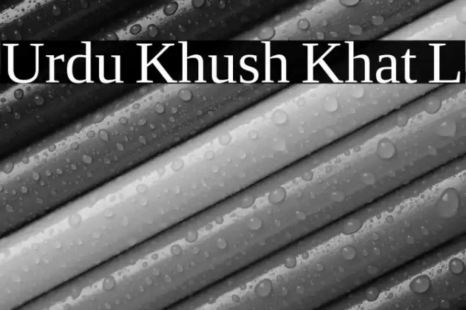 Urdu Khush Khat L Font examples