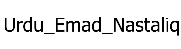 Urdu_Emad_Nastaliq Font