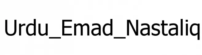 Urdu_Emad_Nastaliq  Free Fonts Download