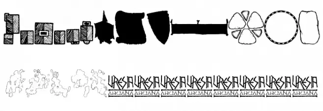 Uresia Arcane Sampler Schriftart Groß