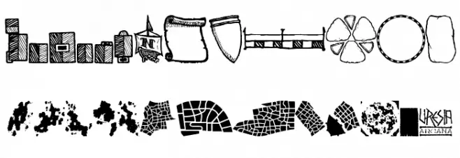 Uresia Arcane Sampler Font LOWERCASE