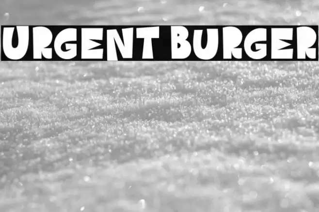 Urgent Burger Font examples