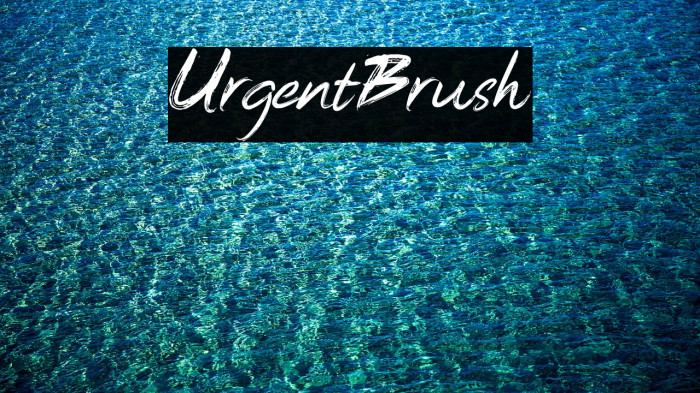 UrgentBrush Font examples