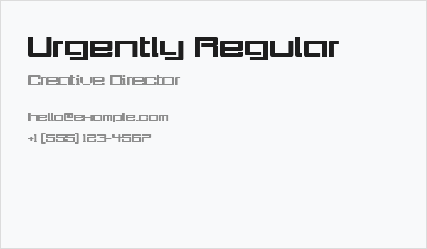 Urgently Regular Business Card
