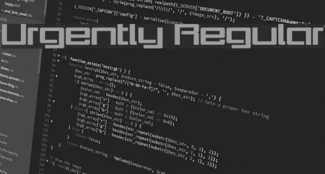 Urgently Regular Font examples
