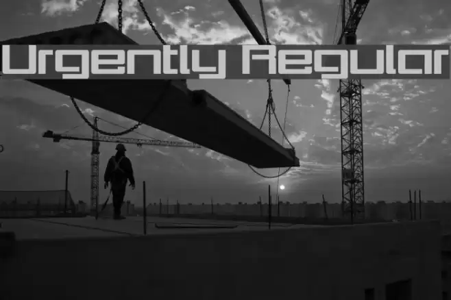 Urgently Regular Font examples