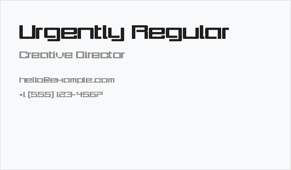 Urgently Regular Business Card
