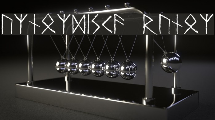 Urnordiska Runor Font examples