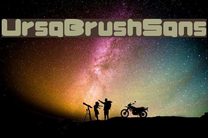 UrsaBrushSans Font examples