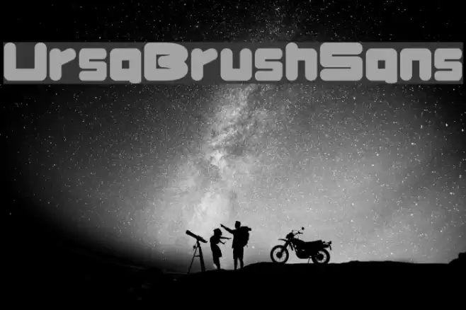 UrsaBrushSans Шрифта examples