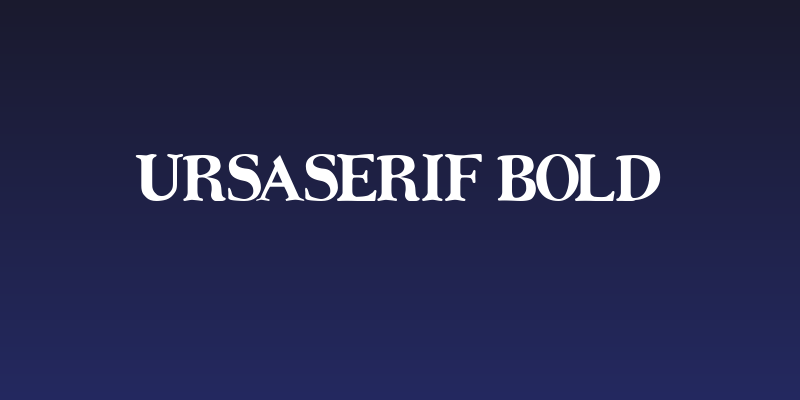 UrsaSerif Bold Social Header