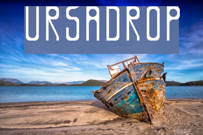 Ursadrop Font examples
