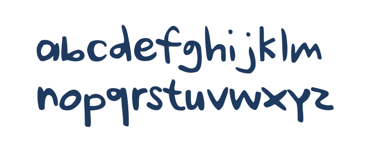 Ursula Handschrift Lowercase