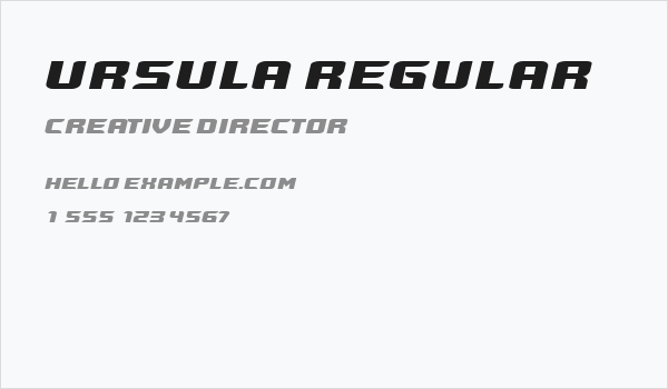 Ursula Regular Business Card