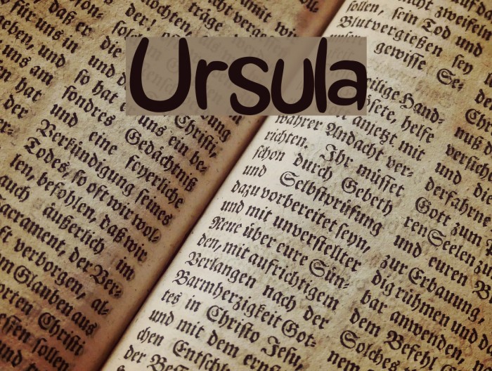 Ursula Font examples