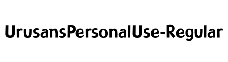 UrusansPersonalUse-Regular  नि: शुल्क फ़ॉन्ट्स डाउनलोड