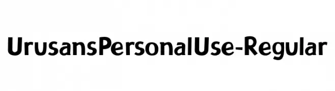 UrusansPersonalUse-Regular  フリーフォントのダウンロード