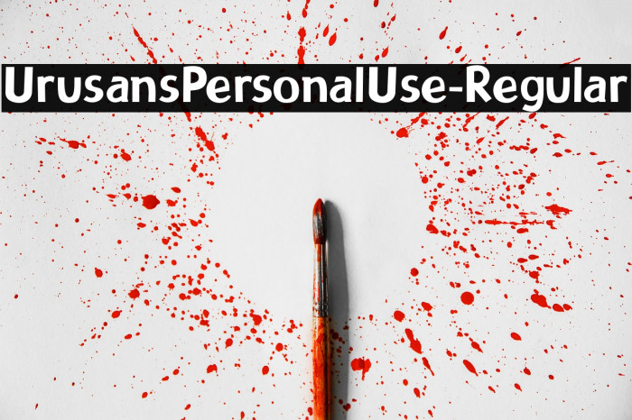 UrusansPersonalUse-Regular Example 1