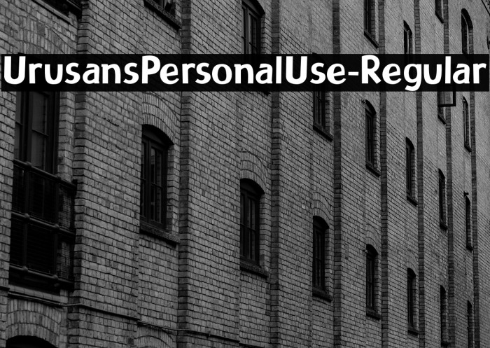 UrusansPersonalUse-Regular Example 2