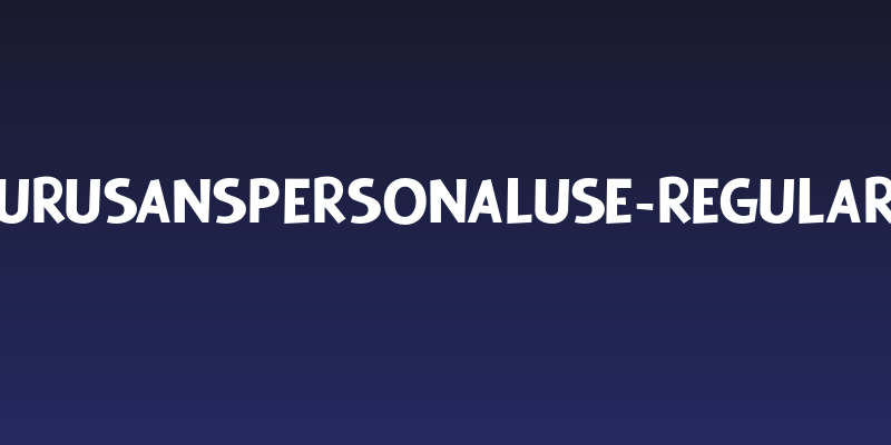 UrusansPersonalUse-Regular Social Header