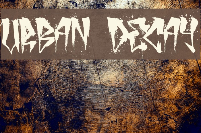 urban decay Font examples