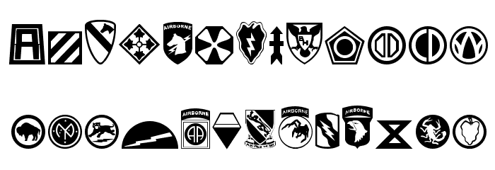 US Army II Font LOWERCASE
