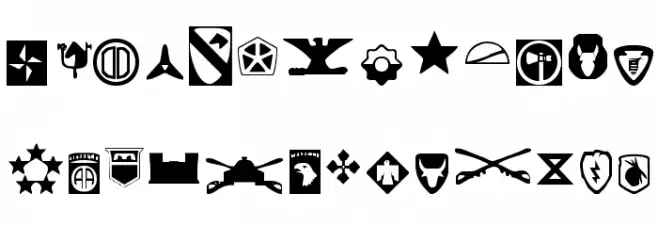 US Army Fonte MAIÚSCULAS