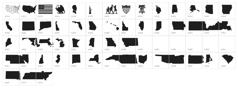 US-Bats Character Map