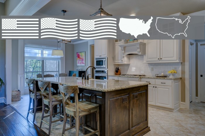 US Flag Font examples