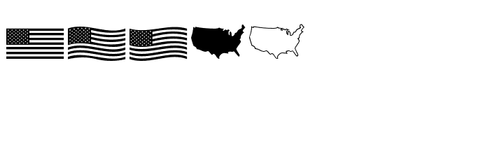 US Flag Font LOWERCASE