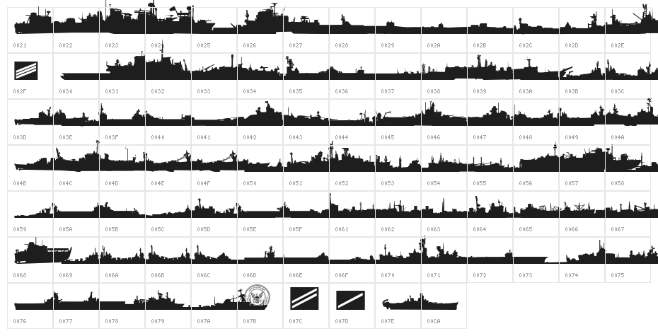 US Navy Character Map