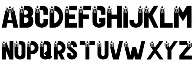 US Veteran Schriftart Groß