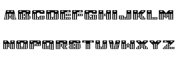 USA_Flag NormalA Font LOWERCASE