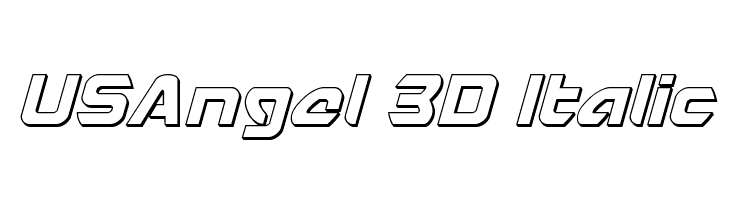 USAngel 3D Italic  Free Fonts Download