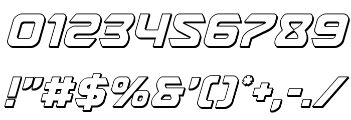 USAngel 3D Italic Font OTHER CHARS