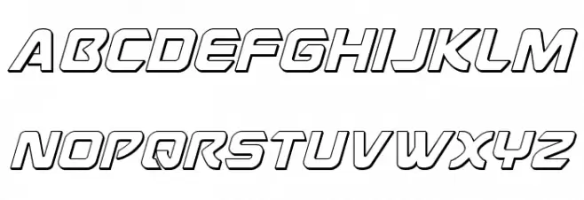 USAngel 3D Italic Fonte MAIÚSCULAS