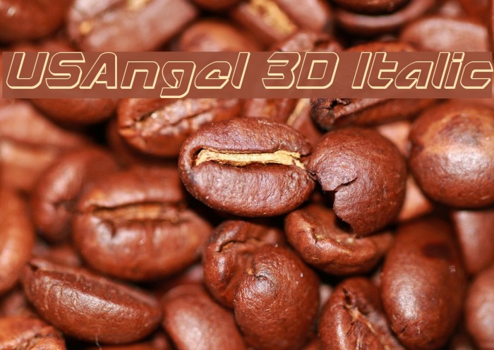 USAngel 3D Italic Font examples