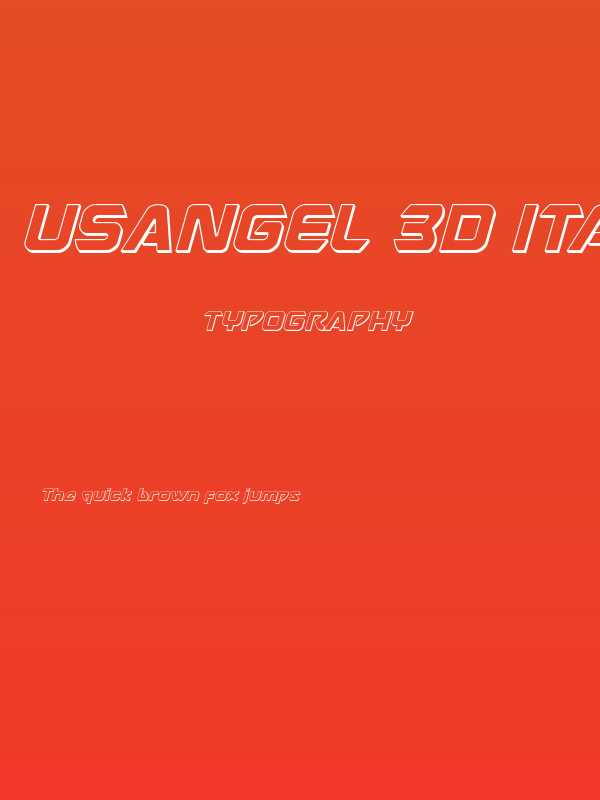 USAngel 3D Italic Poster