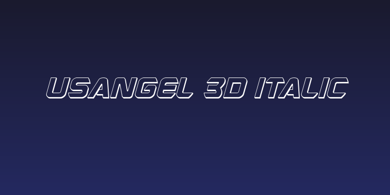 USAngel 3D Italic Social Header