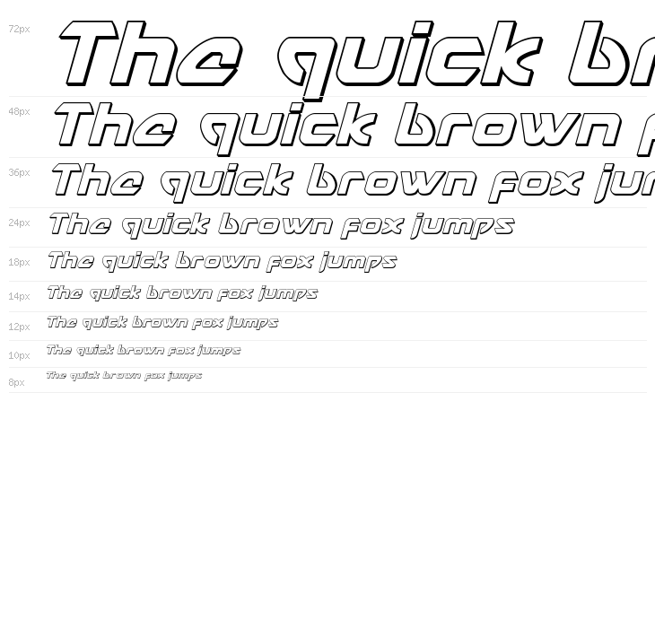 USAngel 3D Italic Waterfall