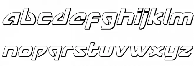 USAngel 3D Italic Шрифта строчной