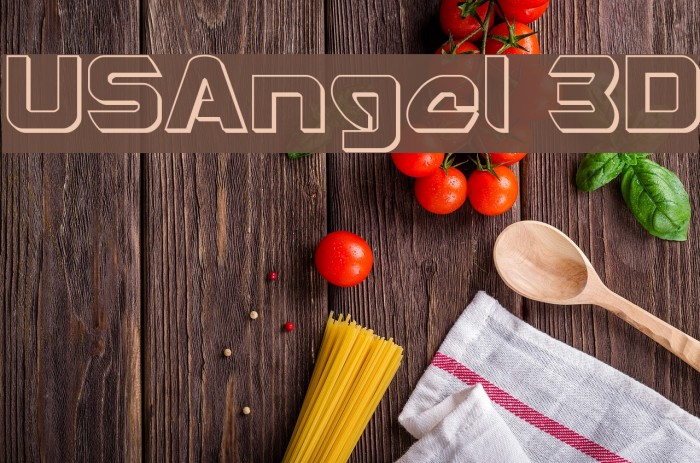 USAngel 3D Font examples